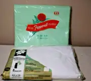 Vintage Pepperell Red Label Muslim Top Sheet & Fashion Manor Bottom Fitted Sheet