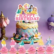 13pcs Princess Theme Birthday Topper Cupcake Toppers Kids Girls Party Decoartions