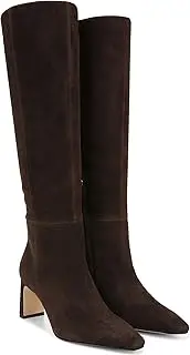 [VorisVina] Burgundy Knee High Boots for Women Square Toe Chunky Heeled Boots Fall Dress Elastic Tall Boots with Zipper