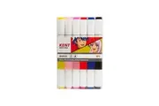 6pc Kent Spectra Graphic Markers Brush Chisel Nib Drawing Design Manga Set