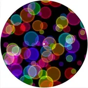 Slipmat Slip Mat Scratch Pad Felt for Any 12" LP DJ Vinyl Turntable Record Player Custom Graphical - Colorful Bubbles 1