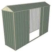 Build-a-Shed 0.8 x 3 x 2.1m Gable Double Sliding Side Door Shed - Green