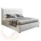 Artiss Tiyo Bed Frame PVC Leather Gas Lift Storage White Double
