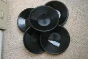Lot of 5-12" Black Gold Pans w/ Bottle Snuffer-Panning Kit-Prospecting-Mining