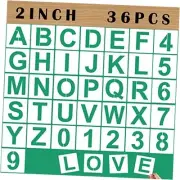 2'' Letter and Number Stencils, 36 Pcs Alphabet Art Craft Templates, 2 inch