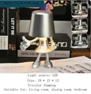 Touch Desk Lamp, Study Room, Bedside Lamp, Decorative Lamp USB Charge Silver C
