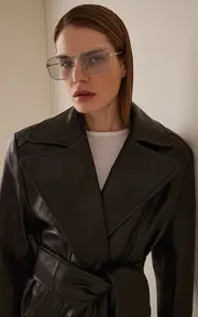 [Balenciaga] Tag 3.0 Aviator-Frame Metal Sunglasses