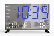 Mirror Digital Loud Alarm Clock with with Date,Indoor Temperature,USB Chargin...