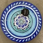 Il Mulino Blue Floral Medallion MELAMINE Dinner Plates Set Of 4