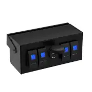 4 Gang Car Charger Rocker Switch Box ON Off USB Blue LED RV Truck Boat 12V-24V (for: Subaru)