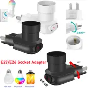 Plug in Light Socket E27 3-Prong Light Bulb Socket Adapter with On/Off Switch US