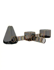 [i.Pet] Playpen Cat House 6 in 1 Tent in Black