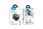 hoco AC19 Supporter five-port PD35W(2C3A) universal conversion charger - black