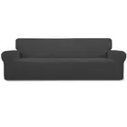 Stretch 4 Seater Sofa Slipcover 1-Piece Sofa Cover Furniture Protector Couch ...