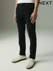Black Slim Fit Lightweight Motion Flex Denim Jeans (AD1009) | $64