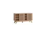 Design Square Karyn Wooden Sideboard Buffet Unit Storage Cabinet W/ 2-Doors - Oak