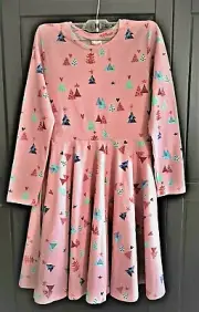 Little Skye Girls Pink Multicolor Dress, Size 12