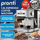 Pronti Espresso Coffee Machine Automatic Italian Pump 1.6L Tank w/ Steam Frother