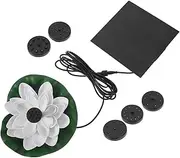 1 Set Solar Fountain Backyard Fountain Bird Bath Fountain Pond Fountain Outdoor Water Feature Outdoor Decoration Artificial Lotus Fountain Garden Water Lily Fountain Laminate White