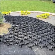 Ground Grid Gravel Stabilization Grid,2 Inch Depth Ground Stabilization Grid for Landscaping Patios Walkways Garden Parking Lots Slope(4x7m/13x23ft)