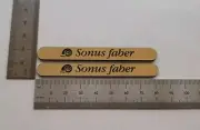 Sonus Faber Speaker Badge Logo Emblem PAIR Concertino - Brushed Gold