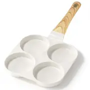GiPP Fried Egg Frying Pan, 4-Hole Round, IH/Gas Fire Compatible, Non-Stick