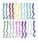 SWACC 22 Pc Colored Wavy Party Highlights Clip In Hair Extensions MultiColor NIB