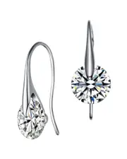 Genevive Silver CZ Earring