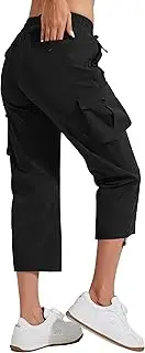 [Pioneer Camp] Women's Cargo Capris Hiking Pants Lightweight Quick Dry Outdoor Camping Stretch Summer Pants for Women Casual