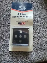 Best Look 4-edge paint scraper blades (2 blades) 1 1/2" Made In USA 775037