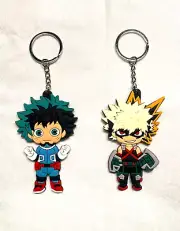 My Hero Academia Izuku Midoriya Duke Katsuki Bakugou Amine PCV Keychain NEW