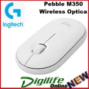 Logitech Pebble M350 Bluetooth & USB Receiver Wireless Optical Mouse Off-White