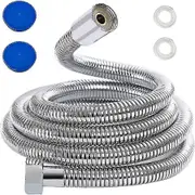 3m Shower Hose, Stainless Steel Replacement Shower Pipe Extra Long Shower Hose With Washers, Chorme (3m/118inch)