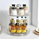 2 Tier Lazy Susan Turntable, Non-Skid Acrylic Organiser Kitchen Storage and O...