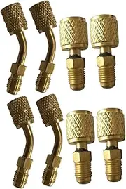 Mobestech 8 Pcs Quick Remover Installer for Ac Hose R22 R410a Air Conditioner Hose Adapter for Refrigerant Charging Car Ac Set