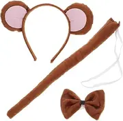 [OATIPHO] Sets Animal Headband Mask Masquerade Headdress Monkey Costume Festival Headdress Set