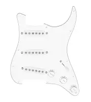920D Custom Texas Vintage Loaded Pickguard for Strat With White Pickups, Whit...