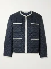 [Max Mara] Max Mara - Celeste Quilted Shell Jacket - Navy - UK 10 UK 10 Blue