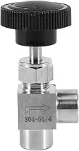 Byttlerom Needle Valve Adjustable Needle Valve 1/4 Inch Right Angle Female Thread SS304 for Water Gas Oil