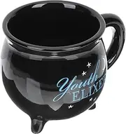 Halloween Mug Witches Brew Cauldron Mug,1PC Witches Brew Pink Ceramic Cauldron Mug Halloween Mug Ceramic for Cauldron Mug (Color : Black)