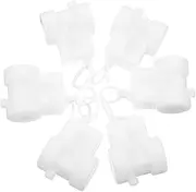 MUSISALY 6pcs Making Movement Accessories Making Supplies Plush Pull Tail Ring Stuffed Animals Accessories Mechanical Plush Reed Insert White Plastic