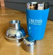 Olmeca Altos Tequila Rubber Coated Stainless Steel 3 Piece Cocktail Shaker *NEW*