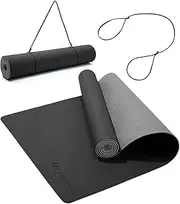 Ewedoos Eco Friendly Yoga Mat Pro Series, Upgraded Textured Surface for Ultra Grip, Non Slip Yoga Mat & Workout Mat for Yoga, Pilates and Fitness, Carry Strap Included, 1/4" Thick, 72" x 24"
