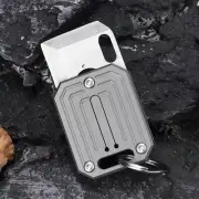 Titanium Alloy Pocket Folding Knife Cutter Opener Keychain Mini Multi Tools EDC