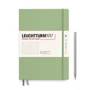 Composition Hardcover Dotted Notebook, 219 Numbered Page (Sage) - B5