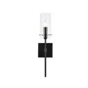 Living District Elsreth 1 Light Wall Sconce, Black/Clear - LD2361BK