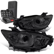For 2013-2016 Mazda CX-5 Pair Smoked/Clear Signal Projector Headlights+Tool Box (for: Mazda)