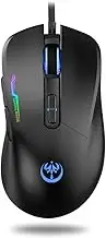 Wired Gaming 3200DPI Ergonomic 4 Adjustable DPI Levels 7 Programmable Buttons 6-Color Breathing Light Black Black One Size