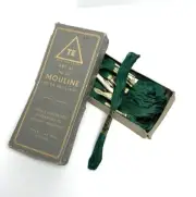 17 Skein Green Embroidery Thread Mouline TE Switzerland Vintage