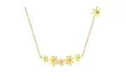 ANGORA 18K Gold Layered Flowers Necklace